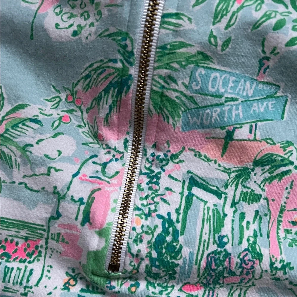 Lilly Pulitzer ⭐️ Green and Pink Patterned Top Size S - Picture 3 of 13